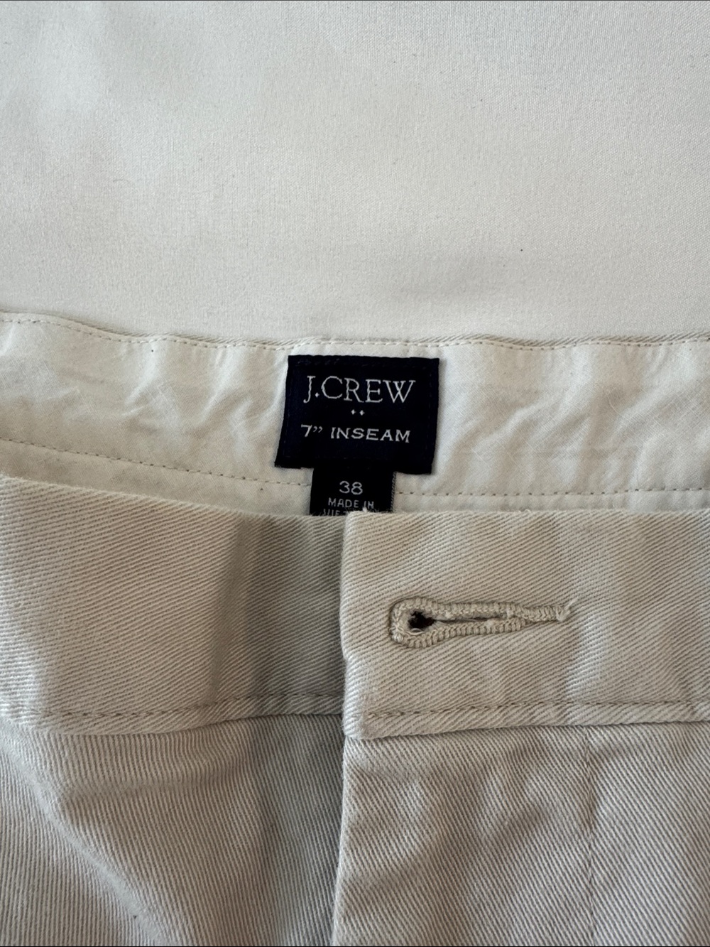 J. Crew Men's Chino Shorts in Light Beige